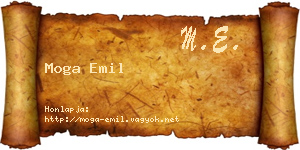 Moga Emil névjegykártya